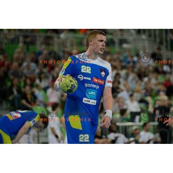 Matej Gaber in action during handball game Slovenia- Portugal, Handball World championship 2013 Qualifier, Stozice Arena, Ljubljana, 09.06.2012 