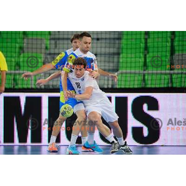 Luka Zvizej in action during handball game Slovenia- Portugal, Handball World championship 2013 Qualifier, Stozice Arena, Ljubljana, 09.06.2012 