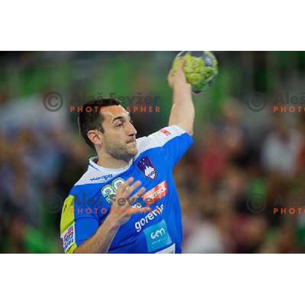 Dragan Gajic in action during handball game Slovenia- Portugal, Handball World championship 2013 Qualifier, Stozice Arena, Ljubljana, 09.06.2012 
