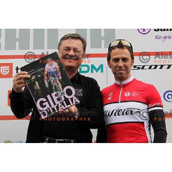 Zoran Jankovic and Gilberto Simoni of Italy during Cycling marathon Franja - UCI World Cycling Tour in Ljubljana, Slovenia on June 10, 012 