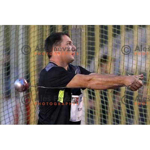 Primoz Kozmus of Slovenia at 17.International Athletic Meeting in Velenje, Slovenia on June 14, 2012 