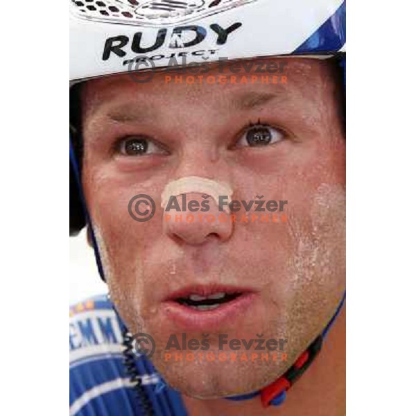 Kristijan Koren of Slovenia , member of professional cycling team Liquigas winner of 17.8 km cronometer race and 3rd placed overall on 19.Tour de Slovenie ( Dirka po Sloveniji) in Ljubljana on June 17, 2012 