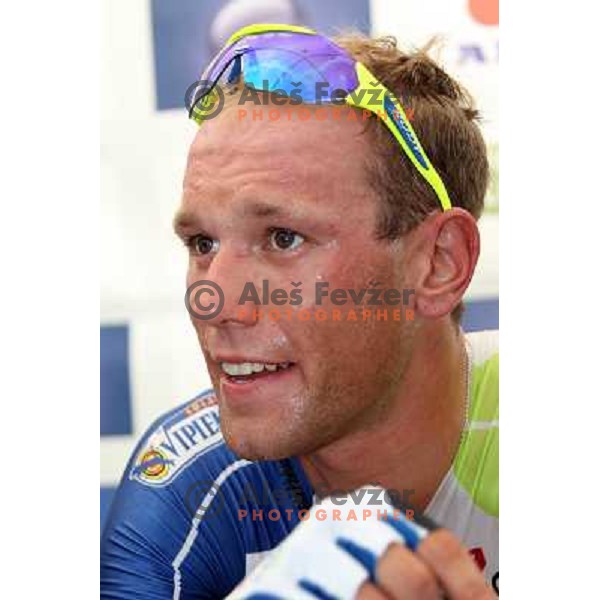 Kristijan Koren of Slovenia , member of professional cycling team Liquigas winner of 17.8 km cronometer race and 3rd placed overall on 19.Tour de Slovenie ( Dirka po Sloveniji) in Ljubljana on June 17, 2012 