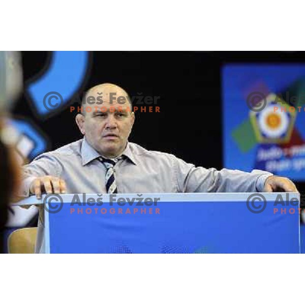 Marjan Fabjan , coach of Slovenia at European Cup Seniors "Celje Open" Judo tournament in Zlatorog Hall, Celje, Slovenia on June 16, 2012 