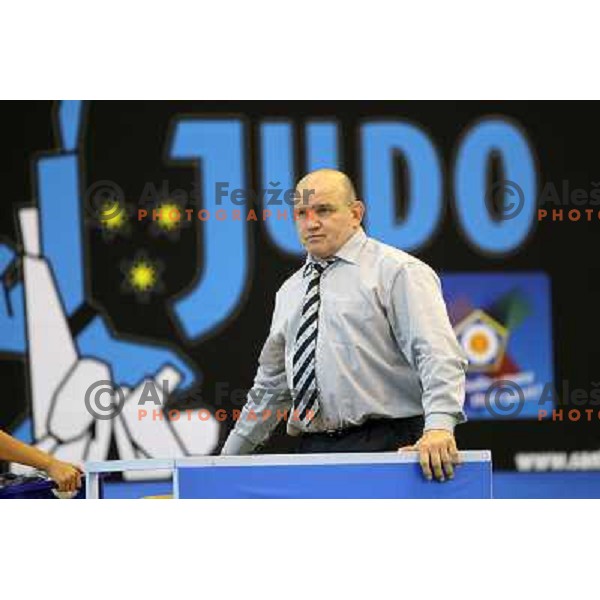 Marjan Fabjan , coach of Slovenia at European Cup Seniors "Celje Open" Judo tournament in Zlatorog Hall, Celje, Slovenia on June 16, 2012 
