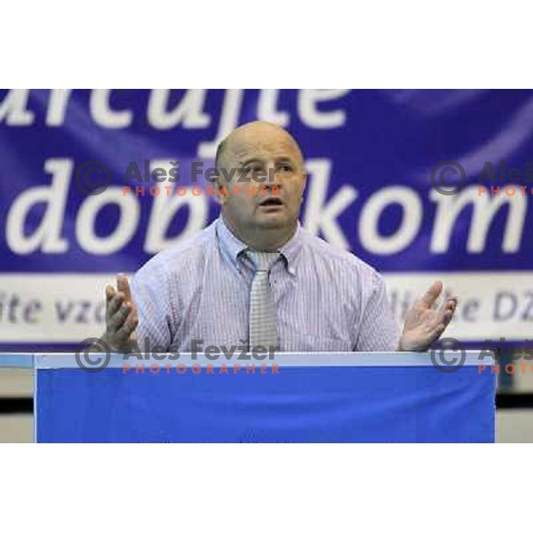 Coach of Matjaz Ceraj of Slovenia at European Cup Seniors "Celje Open" Judo tournament in Zlatorog Hall, Celje, Slovenia on June 16, 2012 
