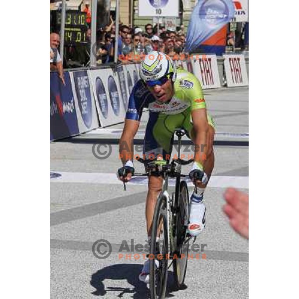 Kristijan Koren of Slovenia , mmeber of professional cycling team team Liquigas winner of 17.8 km cronometer race and 3rd placed overall on 19.Tour de Slovenie ( Dirka po Sloveniji) in Ljubljana on June 17, 2012 