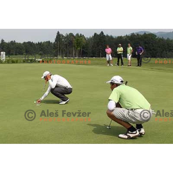 Pro Ales Gregoric and young amateur Zan Luka Stirn played sudden death to decide winner at Diners golf & country club championship in Smlednik, Slovenia on June 26, 2012 