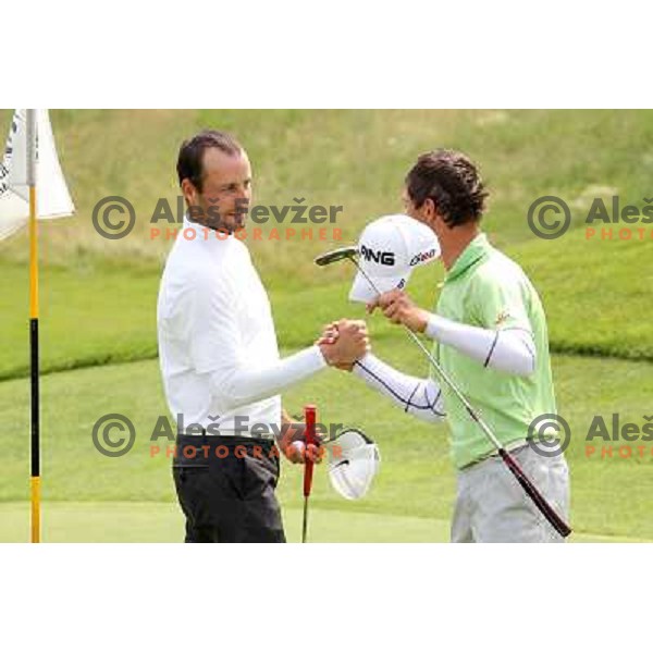 Pro Ales Gregoric and young amateur Zan Luka Stirn played sudden death to decide winner at Diners golf & country club championship in Smlednik, Slovenia on June 26, 2012 