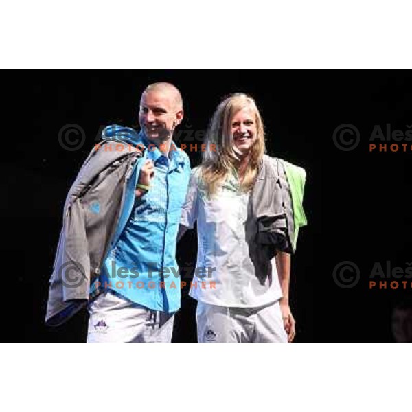Robert Zbogar and Tina Sutej at Gala night of Slovenian Olympic Committee and official public presentation of Slovenia Olympic team for London 2012 Summer Olympic Games at Ljubljana castle, Slovenia on July 6, 2012 