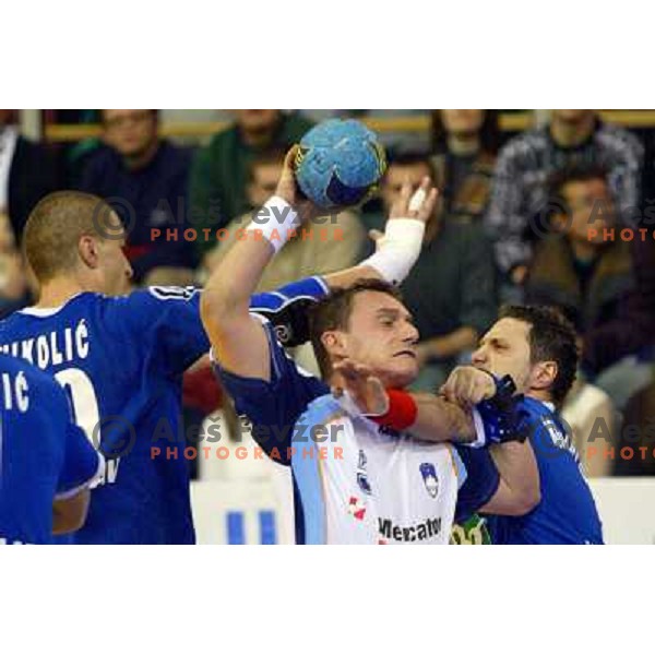 Zoran Jovicic during handball match between Slovenia and Serbia & Montenegro at European Championship in Tivoli Hall, Ljubljana, Slovenia on January 27, 2004