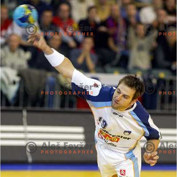 Zoran Lubej during handball match between Slovenia and Serbia & Montenegro at European Championship in Tivoli Hall, Ljubljana, Slovenia on January 27, 2004