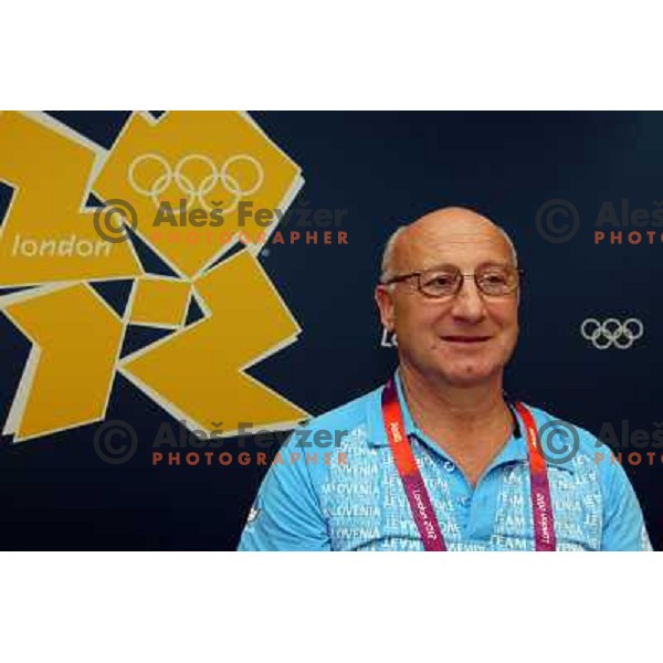 Team Leader of Slovenia Bogdan Gabrovec at press conference of Slovenia Olympic team in Olympic Village during London 2012 Summer Olympic games, Great Britain on July 25, 2012 