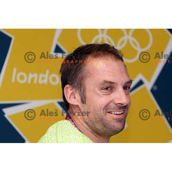 Blaz Perko of Slovenia at press conference of Slovenia Olympic team in Olympic Village during London 2012 Summer Olympic games, Great Britain on July 25, 2012 