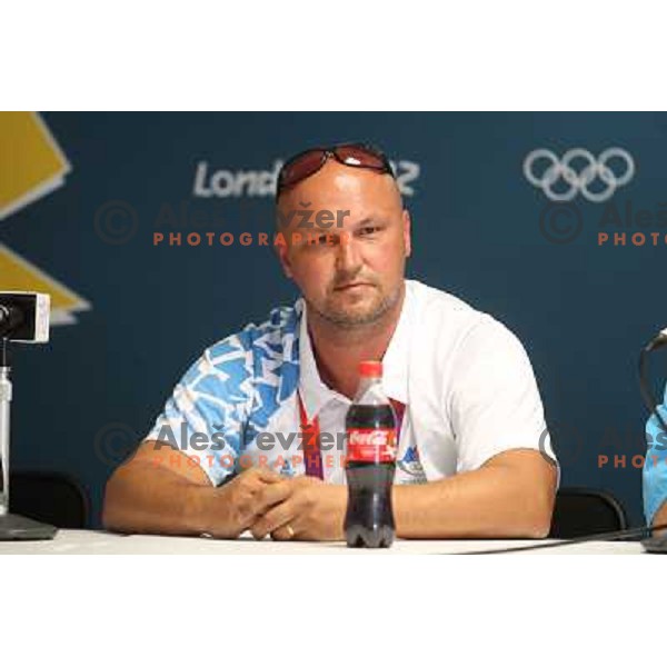Roni Pikec of Slovenia at press conference of Slovenia Olympic team in Olympic Village during London 2012 Summer Olympic games, Great Britain on July 26, 2012 