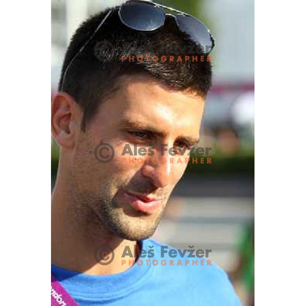 Novak Djokovic of Serbia in Olympic Village during London 2012 Summer Olympic games, Great Britain on July 26, 2012 