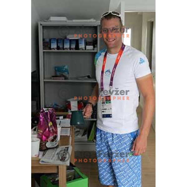 Benjamin Savsek of Slovenia in the Olympic Village during London 2012 Summer Olympic games, Great Britain on July 26, 2012 
