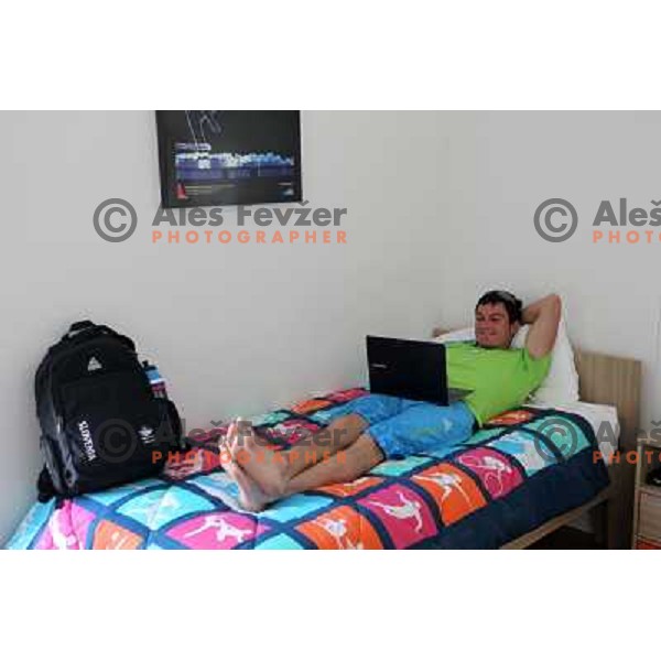 Peter Kauzer of Slovenia in the Olympic Village during London 2012 Summer Olympic games, Great Britain on July 26, 2012 