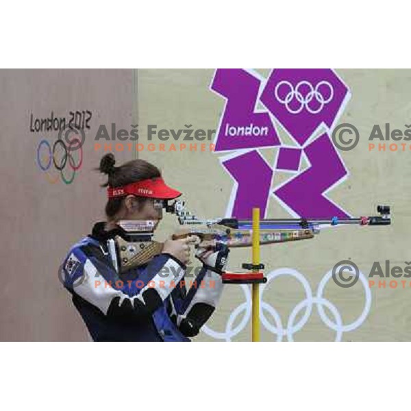 Shooters during practice session in shooting complex of The Royal Artillery Barracks during London 2012 Summer Olympic Games in London, Great Britain on July 26, 2012 