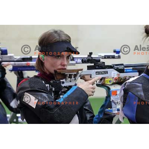 Shooters during practice session in shooting complex of The Royal Artillery Barracks during London 2012 Summer Olympic Games in London, Great Britain on July 26, 2012 