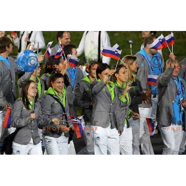 Team Slovenia marching during Opening Ceremony of London 2012 Summer Olympic Games, Great Britain on July 27, 2012 