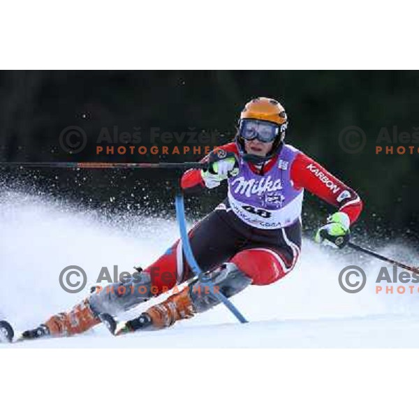 Petra Robnik at first slalom run at 43.Golden Fox Trophy- FIS World Cup Women race in Kranjska Gora, Slovenia on 07.01.2007 photo by Ales Fevzer