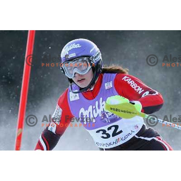 Tina Maze at first slalom run at 43.Golden Fox Trophy- FIS World Cup Women race in Kranjska Gora, Slovenia on 07.01.2007 photo by Ales Fevzer