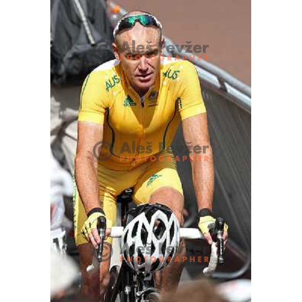 Stuart O\'Grady (AUS) at the men\'s Cycling road race 249.5 km during London 2012 Summer Olympic Games, Great Britain on July 28, 2012 