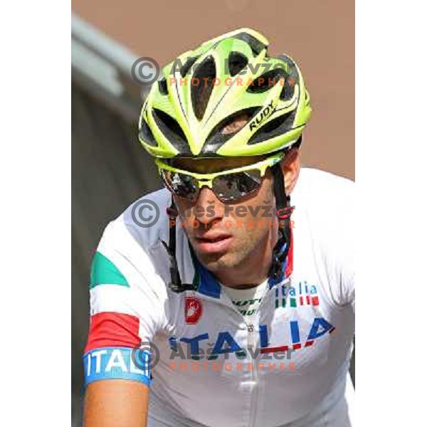 Vincenzo Nibali (ITA) at the men\'s Cycling road race 249.5 km during London 2012 Summer Olympic Games, Great Britain on July 28, 2012 