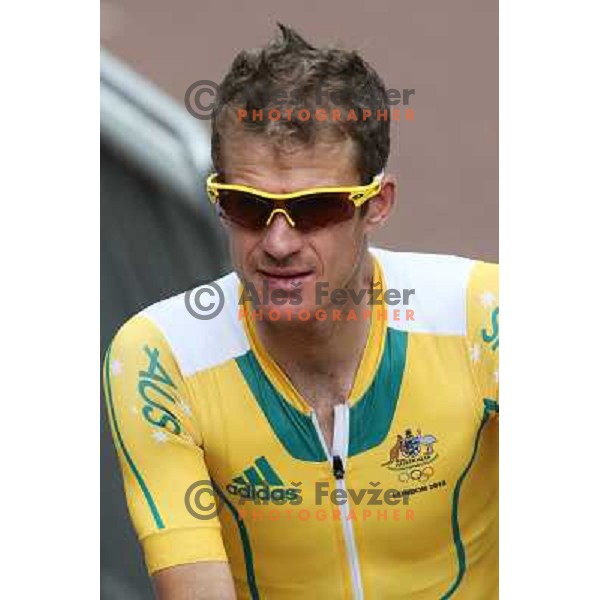 Michael Rogers (AUS) at the men\'s Cycling road race 249.5 km during London 2012 Summer Olympic Games, Great Britain on July 28, 2012 