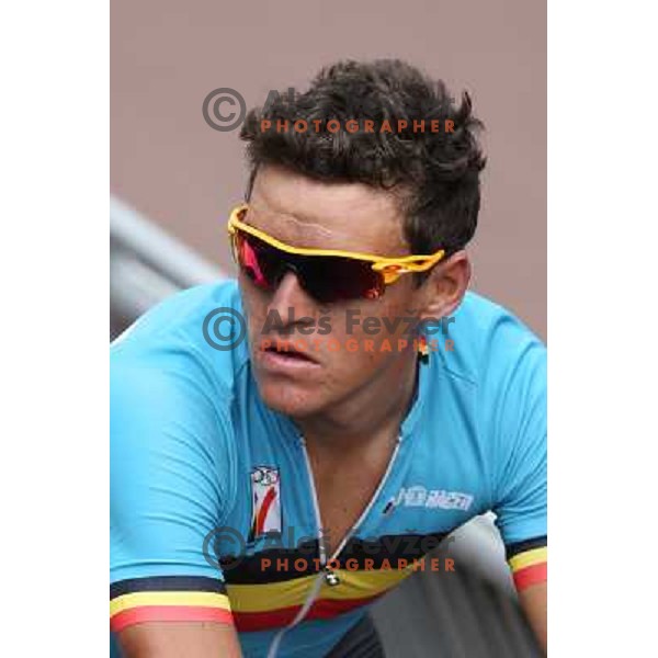 Greg van Avermaet (BEL) at the men\'s Cycling road race 249.5 km during London 2012 Summer Olympic Games, Great Britain on July 28, 2012 