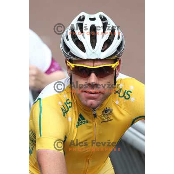 Cadel Evans (AUS) at the men\'s Cycling road race 249.5 km during London 2012 Summer Olympic Games, Great Britain on July 28, 2012 
