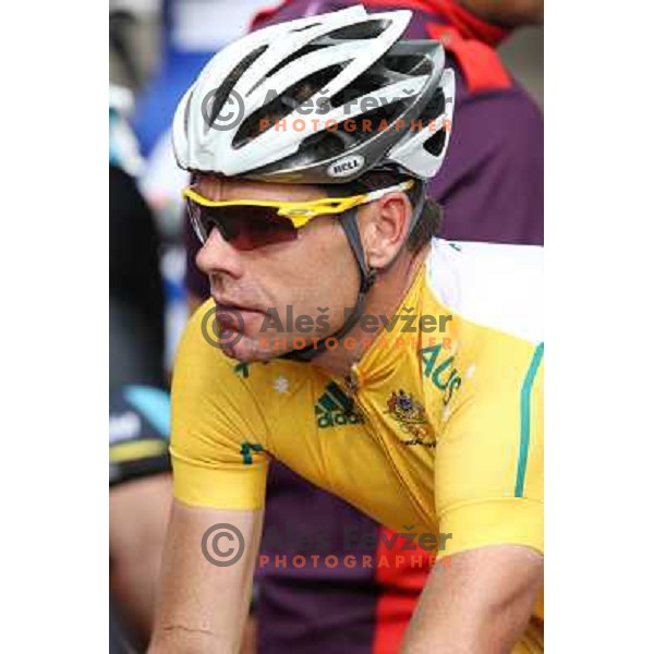 Cadel Evans (AUS) at the men\'s Cycling road race 249.5 km during London 2012 Summer Olympic Games, Great Britain on July 28, 2012 