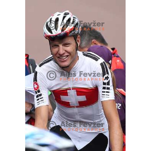 Michael Schar (SUI) at the men\'s Cycling road race 249.5 km during London 2012 Summer Olympic Games, Great Britain on July 28, 2012 