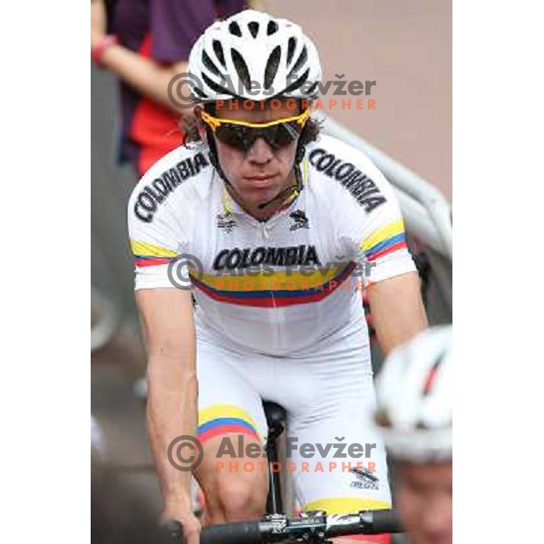 Rigoberto Uran Uran of Colombia, silver medalist of the men\'s Cycling road race 249.5 km during London 2012 Summer Olympic Games, Great Britain on July 28, 2012 