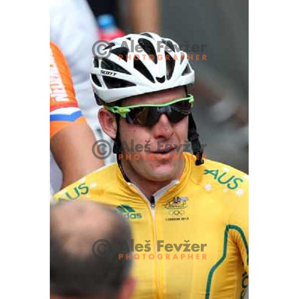 Matthew Goos (AUS) at the men\'s Cycling road race 249.5 km during London 2012 Summer Olympic Games, Great Britain on July 28, 2012 