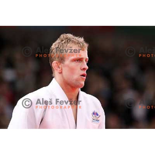 Rok Draksic of Slovenia during men\'s judo tournament at London 2012 Summer Olympic games, Great Britain on July 29, 2012 