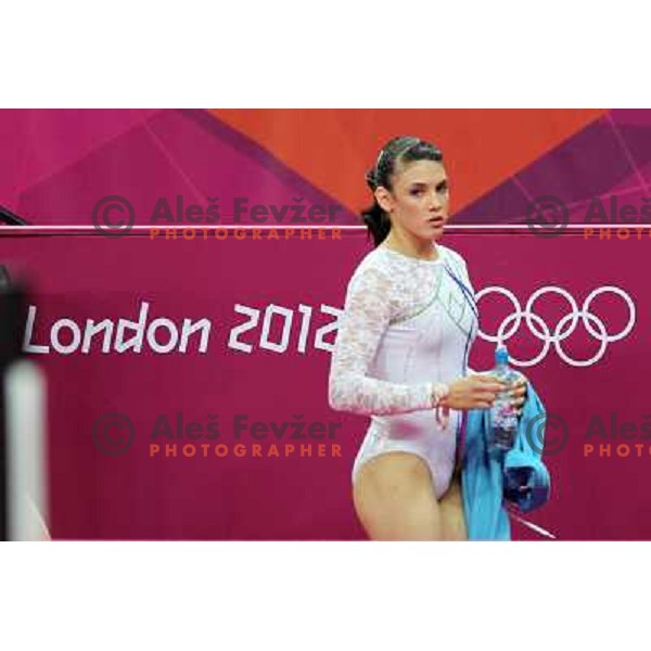 Sasa Golob of Slovenia at Artistic Gymnastics Women\'s Qualification in North Greenwich Arena at London 2012 Summer Olympic games, Great Britain on July 29, 2012 