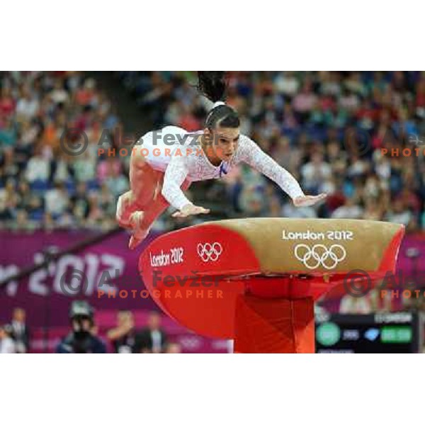 Sasa Golob of Slovenia at Artistic Gymnastics Women\'s Qualification in North Greenwich Arena at London 2012 Summer Olympic games, Great Britain on July 29, 2012 