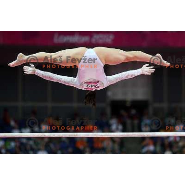 Sasa Golob of Slovenia at Artistic Gymnastics Women\'s Qualification in North Greenwich Arena at London 2012 Summer Olympic games, Great Britain on July 29, 2012 