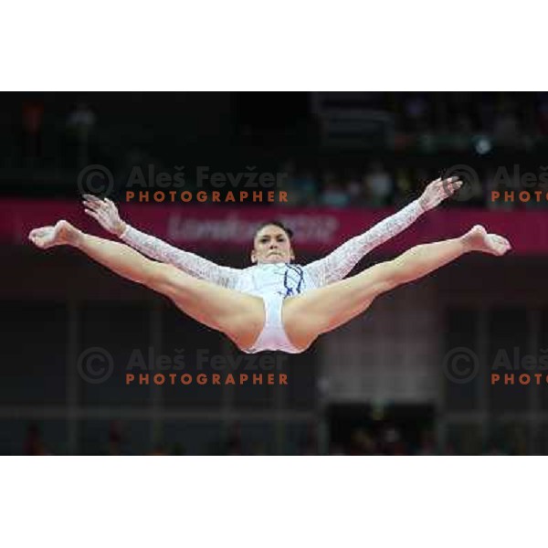 Sasa Golob of Slovenia at Artistic Gymnastics Women\'s Qualification in North Greenwich Arena at London 2012 Summer Olympic games, Great Britain on July 29, 2012 