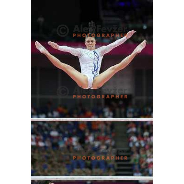 Sasa Golob of Slovenia at Artistic Gymnastics Women\'s Qualification in North Greenwich Arena at London 2012 Summer Olympic games, Great Britain on July 29, 2012 