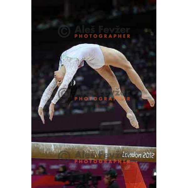 Sasa Golob of Slovenia at Artistic Gymnastics Women\'s Qualification in North Greenwich Arena at London 2012 Summer Olympic games, Great Britain on July 29, 2012 