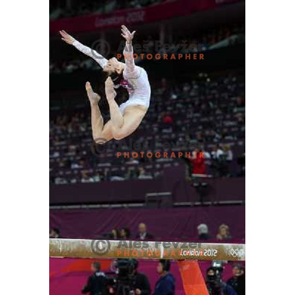 Sasa Golob of Slovenia at Artistic Gymnastics Women\'s Qualification in North Greenwich Arena at London 2012 Summer Olympic games, Great Britain on July 29, 2012 