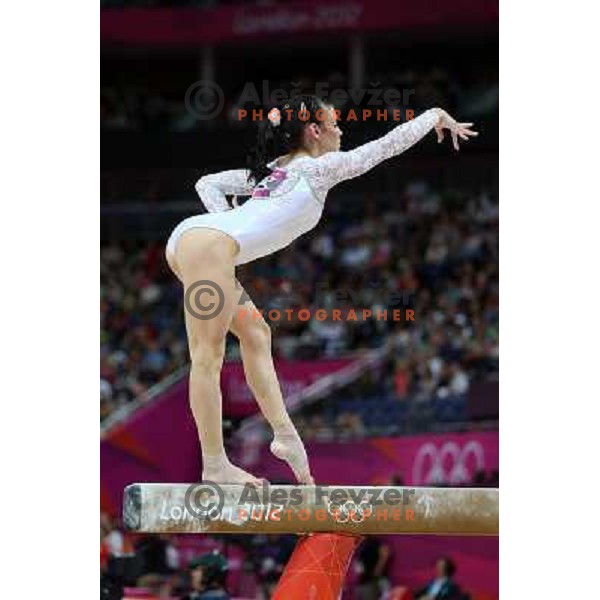 Sasa Golob of Slovenia at Artistic Gymnastics Women\'s Qualification in North Greenwich Arena at London 2012 Summer Olympic games, Great Britain on July 29, 2012 