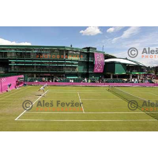 Blaz Kavcic at tennis tournament in Wimbledon during London 2012 Summer Olympic Games, Great Britain on July 30, 2012 