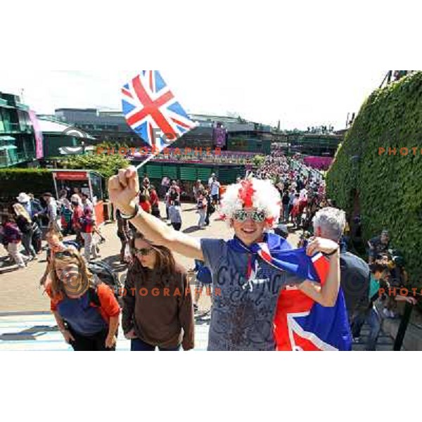 tennis tournament in Wimbledon during London 2012 Summer Olympic Games, Great Britain on July 30, 2012 