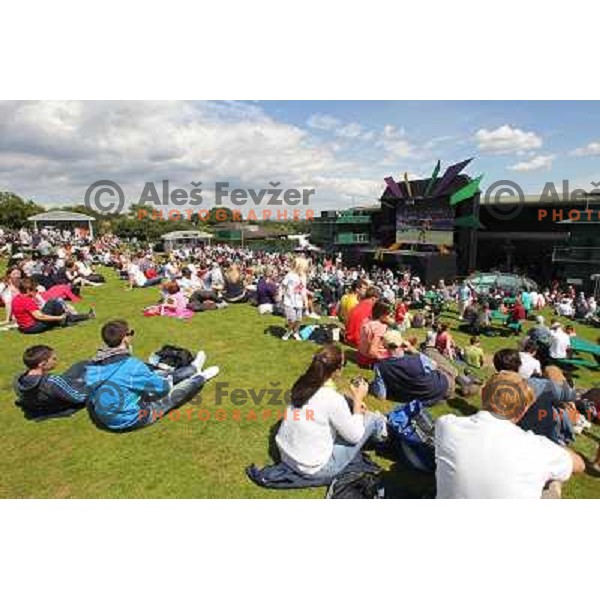 tennis tournament in Wimbledon during London 2012 Summer Olympic Games, Great Britain on July 30, 2012 