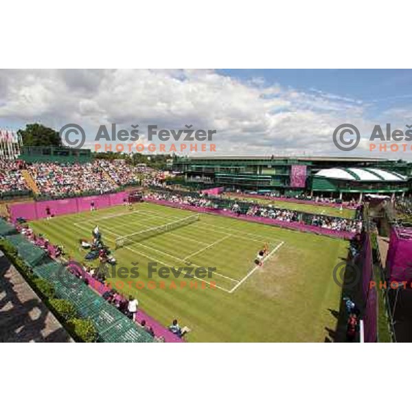 tennis tournament in Wimbledon during London 2012 Summer Olympic Games, Great Britain on July 30, 2012 