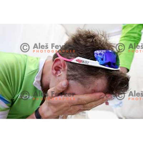 Grega Bole of Slovenia after the Men\'s Road race (249.5 km) during London 2012 Summer Olympic Games, Great Britain on July 28, 2012 